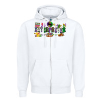 White interpreter mardi gras Zipper Hoodie - CowGirlArtShop