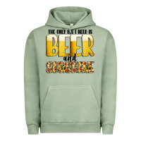 Pigment Oil Green The Only c B s I NeedIs Beer And Sunshine Urban Hoodie - CowhideDigitalArt