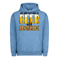 Pigment Pebble Blue The Only c B s I NeedIs Beer And Sunshine Urban Hoodie - CowhideDigitalArt