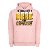 Pigment Salmon The Only c B s I NeedIs Beer And Sunshine Urban Hoodie - CowhideDigitalArt