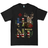 Black Deer Hunting Usa Flag Premium Tee - LillyAllenDesigns