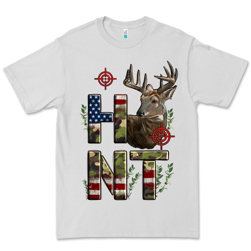 Deer Hunting Usa Flag Premium Tee by LillyAllenDesigns | Teevron