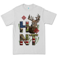 Dove Grey Deer Hunting Usa Flag Premium Tee - LillyAllenDesigns