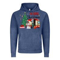 Vintage Denim merry christmas camper Vintage Hoodie - MaliasSmallBusiness
