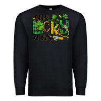 Black St. Patrick's Day One lucky Nurse Premium Sweatshirt - OliviaCreatesArt