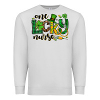 Dove Grey St. Patrick's Day One lucky Nurse Premium Sweatshirt - OliviaCreatesArt