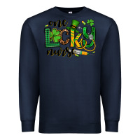 Navy St. Patrick's Day One lucky Nurse Premium Sweatshirt - OliviaCreatesArt
