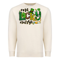 Sandshell St. Patrick's Day One lucky Nurse Premium Sweatshirt - OliviaCreatesArt