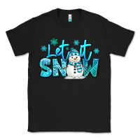 Black let it snow winter snowman Classic Tee - MaliasSmallBusiness