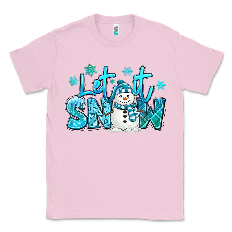 Let It Snow Winter Snowman Classic Tee by MaliasSmallBusiness | Teevron