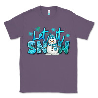 Lavender let it snow winter snowman Classic Tee - MaliasSmallBusiness