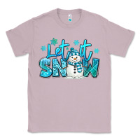 Lilac let it snow winter snowman Classic Tee - MaliasSmallBusiness