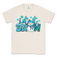 Natural let it snow winter snowman Classic Tee - MaliasSmallBusiness