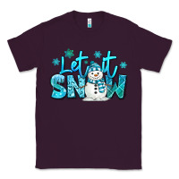 Plum let it snow winter snowman Classic Tee - MaliasSmallBusiness