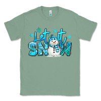 Sage let it snow winter snowman Classic Tee - MaliasSmallBusiness