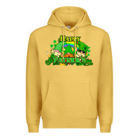 Antique Gold St. Patrick's Day gnomes Premium Hoodie - HowdyJamesFarm