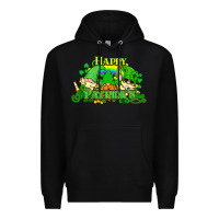 Black St. Patrick's Day gnomes Premium Hoodie - HowdyJamesFarm