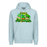 Blue Mist St. Patrick's Day gnomes Premium Hoodie - HowdyJamesFarm