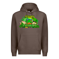 Coffee St. Patrick's Day gnomes Premium Hoodie - HowdyJamesFarm