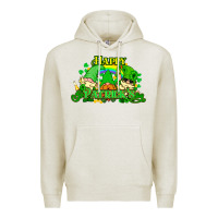 Oatmeal Heather St. Patrick's Day gnomes Premium Hoodie - HowdyJamesFarm