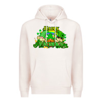 Pale Pink St. Patrick's Day gnomes Premium Hoodie - HowdyJamesFarm