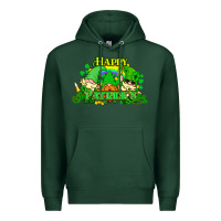Sports Green St. Patrick's Day gnomes Premium Hoodie - HowdyJamesFarm