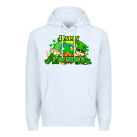 White St. Patrick's Day gnomes Premium Hoodie - HowdyJamesFarm
