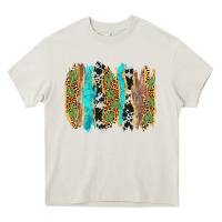Cream western brushstrokes Heavy Core Tee - AdoDesignShop