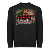 Black Merry Christmas Truck Heavyweight Sweatshirt - Bettercallsaul