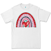 White valentine's day rainbow Premium Tee - BarkalooDesign