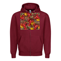 Burgundy mardi gras crawfish Zipper Hoodie - CowGirlArtShop