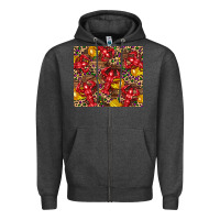 Charcoal Heather mardi gras crawfish Zipper Hoodie - CowGirlArtShop