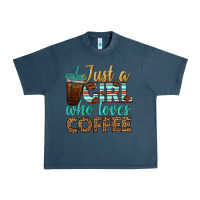 Midnight Navy just a girl who loves coffee Urban Heavy Tee - BundleAndBundleShop