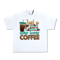 White just a girl who loves coffee Urban Heavy Tee - BundleAndBundleShop