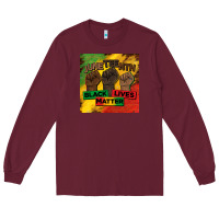 Burgundy juneteenth black lives matter mug  coaster Long Sleeve Tee - BarkalooDesign