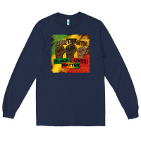 Navy juneteenth black lives matter mug  coaster Long Sleeve Tee - BarkalooDesign