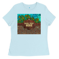 Baby Blue preview custom cactus and sunflowers leopard turquoise Ladies Tee - Artiststas