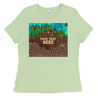 Matcha preview custom cactus and sunflowers leopard turquoise Ladies Tee - Artiststas