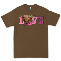Cacao valentine's day love highland cow Premium Tee - BarkalooDesign