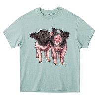 Arona cute baby pigs Heavy Core Tee - Artiststas