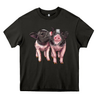 Asphalt cute baby pigs Heavy Core Tee - Artiststas