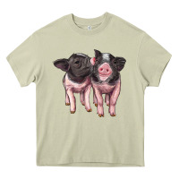 Mossy cute baby pigs Heavy Core Tee - Artiststas