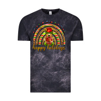 Cloud Black Happy holidays elf gnome Vintage Tee - NancyCooperArtShop