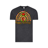 Vintage Black Happy holidays elf gnome Vintage Tee - NancyCooperArtShop