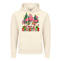 Vintage Artic merry christmas flamingos Vintage Hoodie - MaliasSmallBusiness