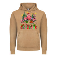 Vintage Camel merry christmas flamingos Vintage Hoodie - MaliasSmallBusiness