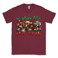 Burgundy no place like for the holiday Classic Tee - MaliasSmallBusiness