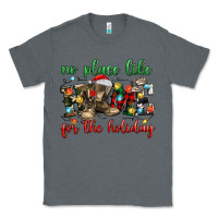 Charcoal Heather no place like for the holiday Classic Tee - MaliasSmallBusiness