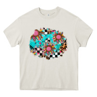 Cream race sunflower patches Heavy Core Tee - AdoDesignShop