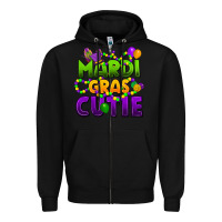 Black mardi gras cutie Zipper Hoodie - CowGirlArtShop
